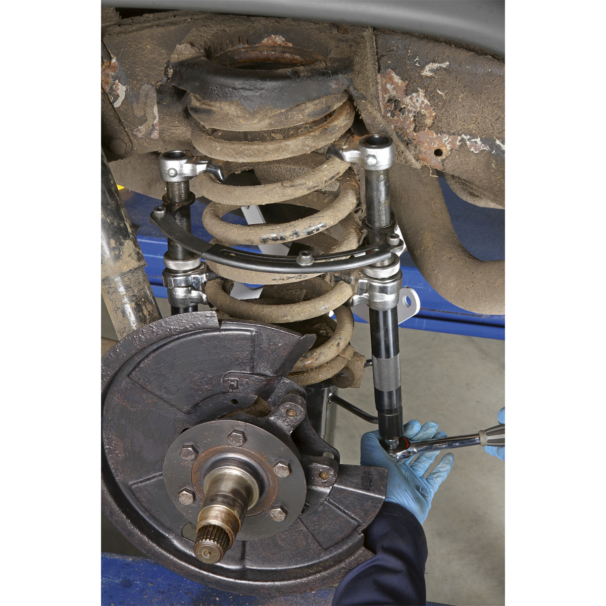 Heavy-Duty Coil Spring Compressor Set 1200kg 2pc