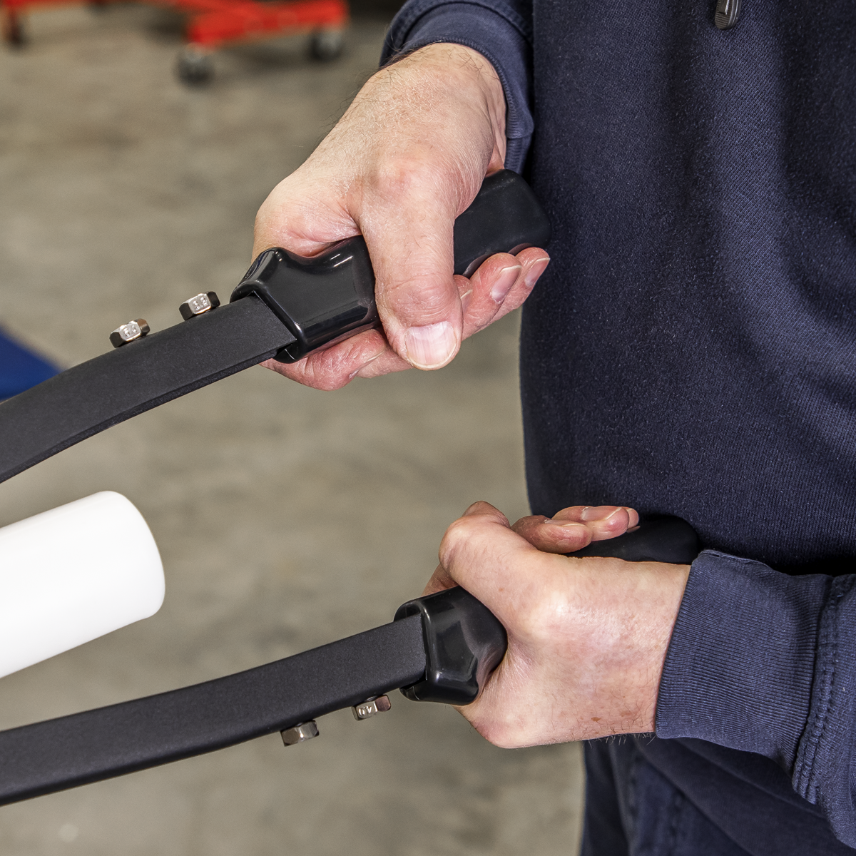 Heavy-Duty Long-Arm Riveter with Collection Bowl