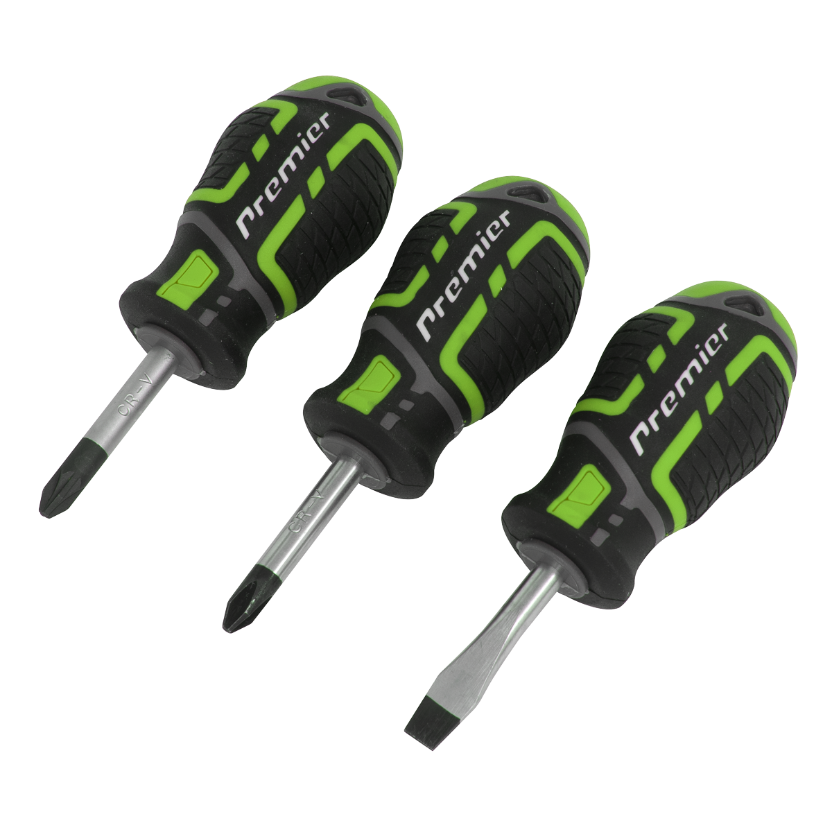 Premier GripMAX® Stubby Screwdriver Set 3pc