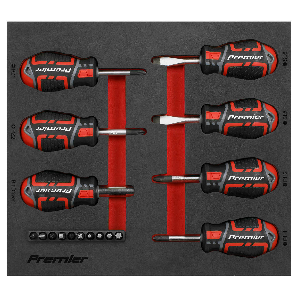 Premier GripMAX® Stubby Screwdriver Set 17pc