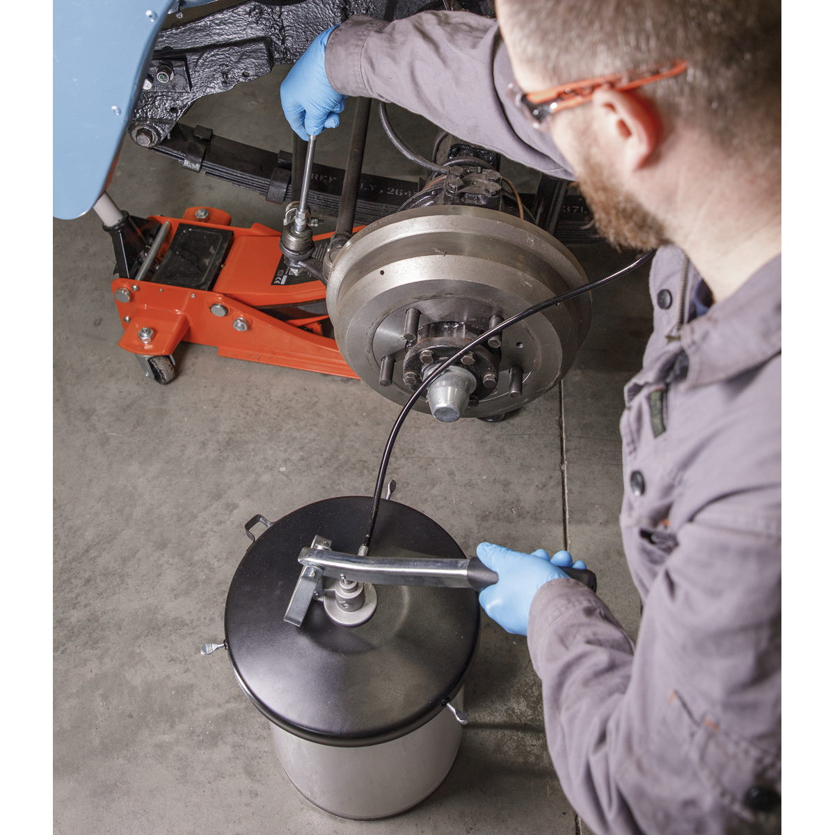 Extra-Heavy-Duty Grease Pump with Follower Plate 12.5kg