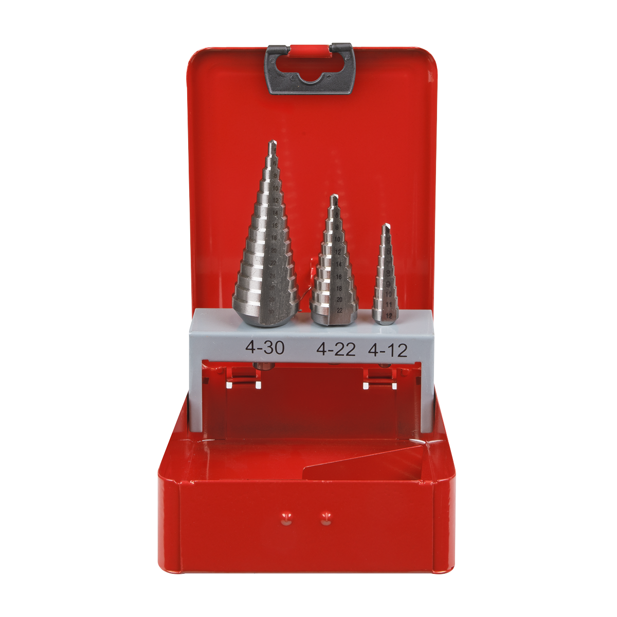 Double Flute HSS M2 Step Drill Bit Set 3pc