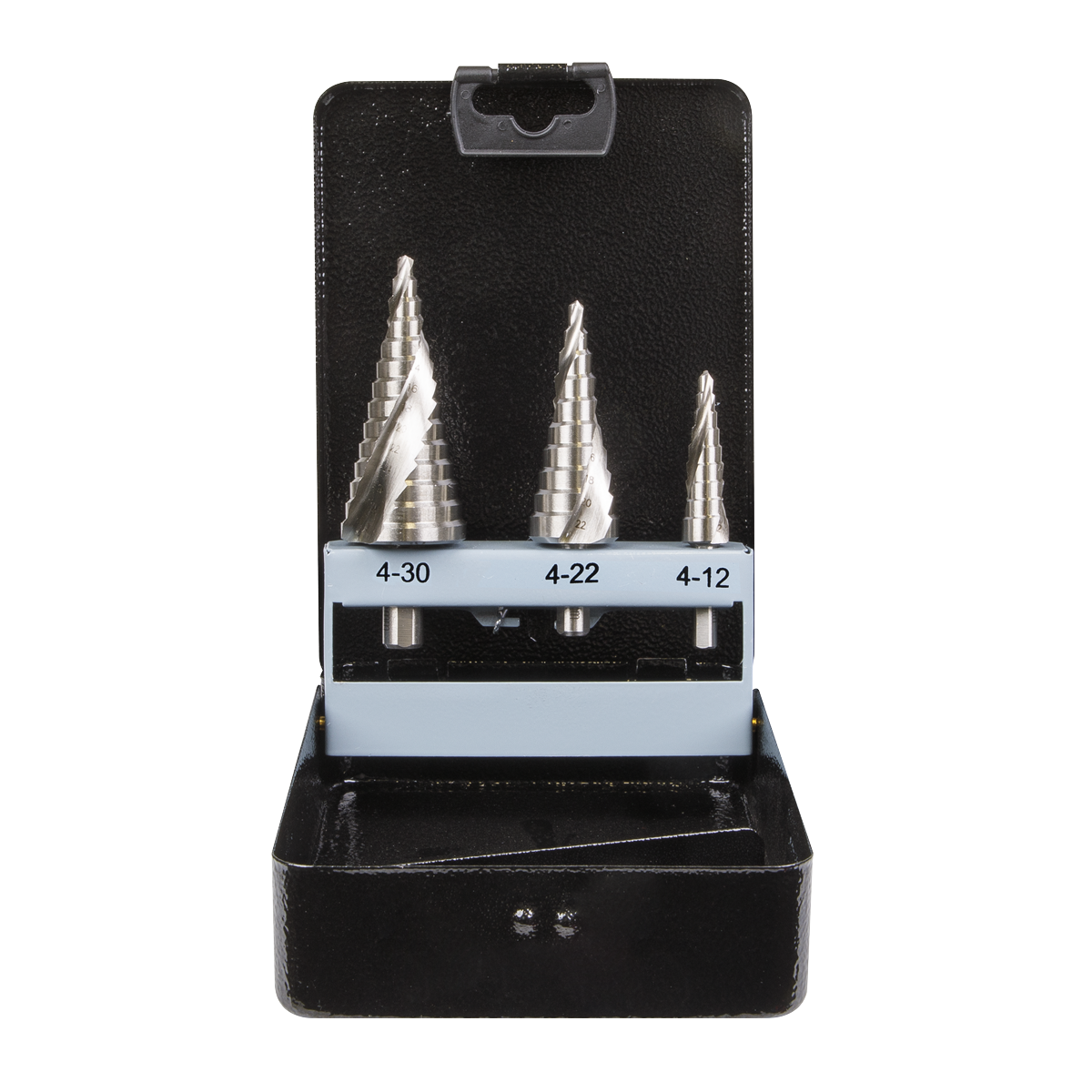 Spiral Flute HSS 4341 Step Drill Bit Set 3pc