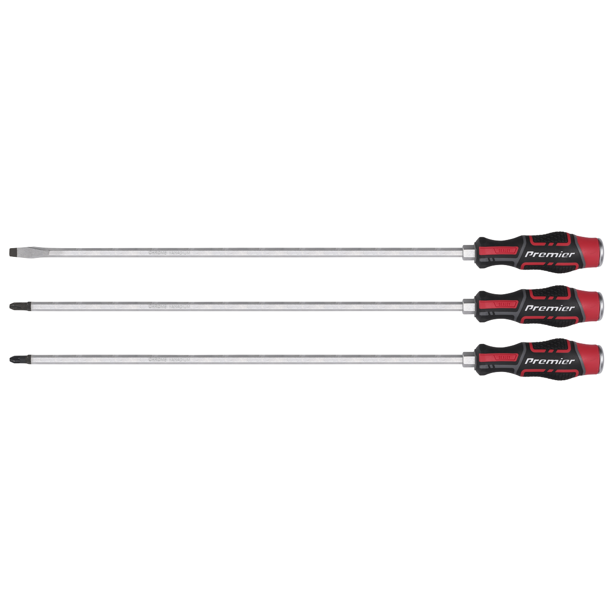 Premier Extra-Long Hammer-Thru Screwdriver Set 450mm