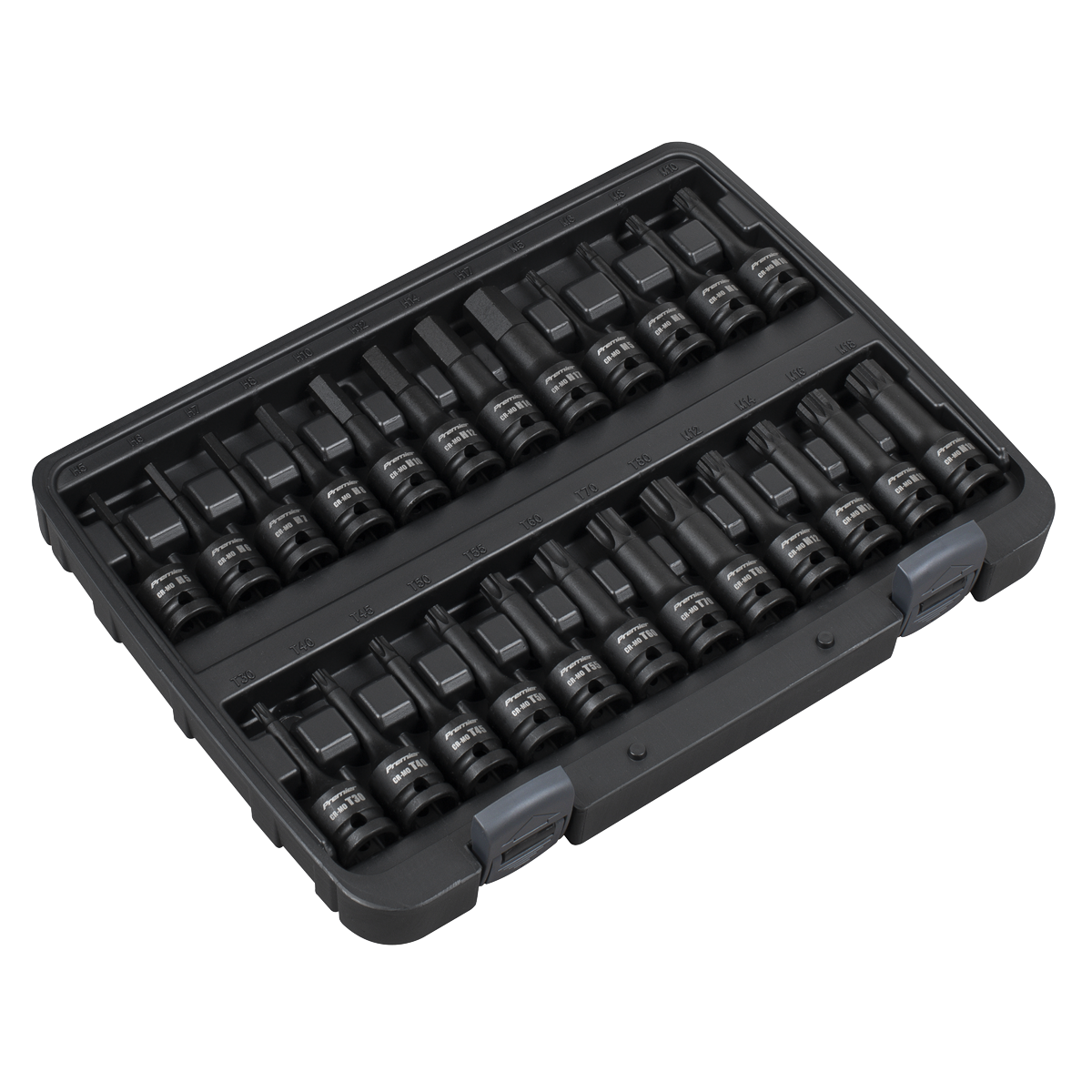 Premier Hex/TRX-Star*/Spline Impact Socket Bit Set 1/2"Sq Drive 24pc