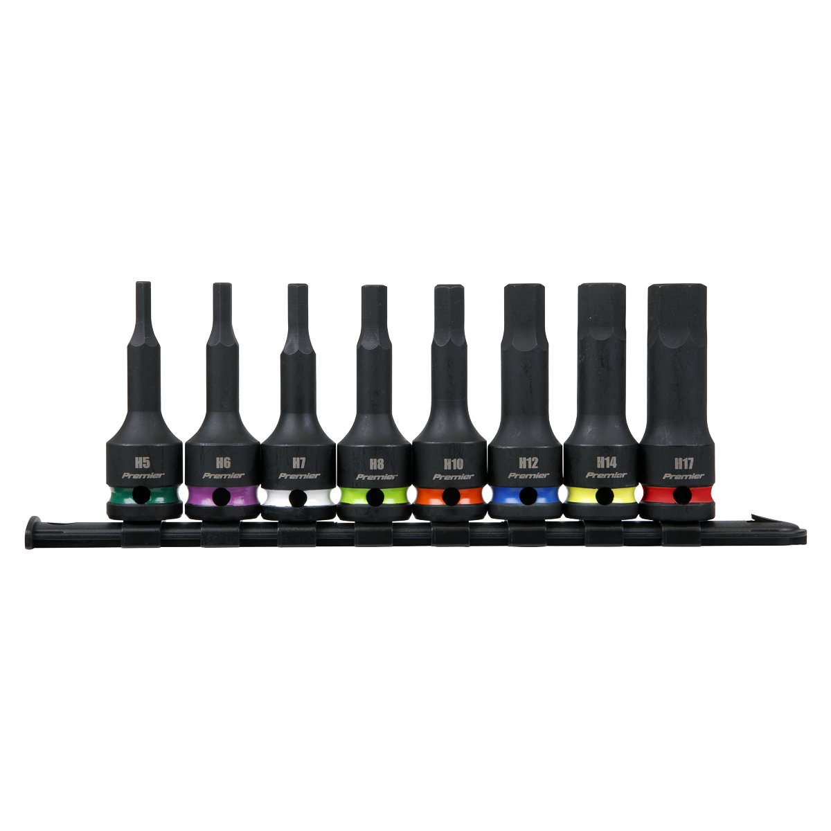 Premier Hex Impact Socket Bit Set 1/2"Sq Drive 8pc
