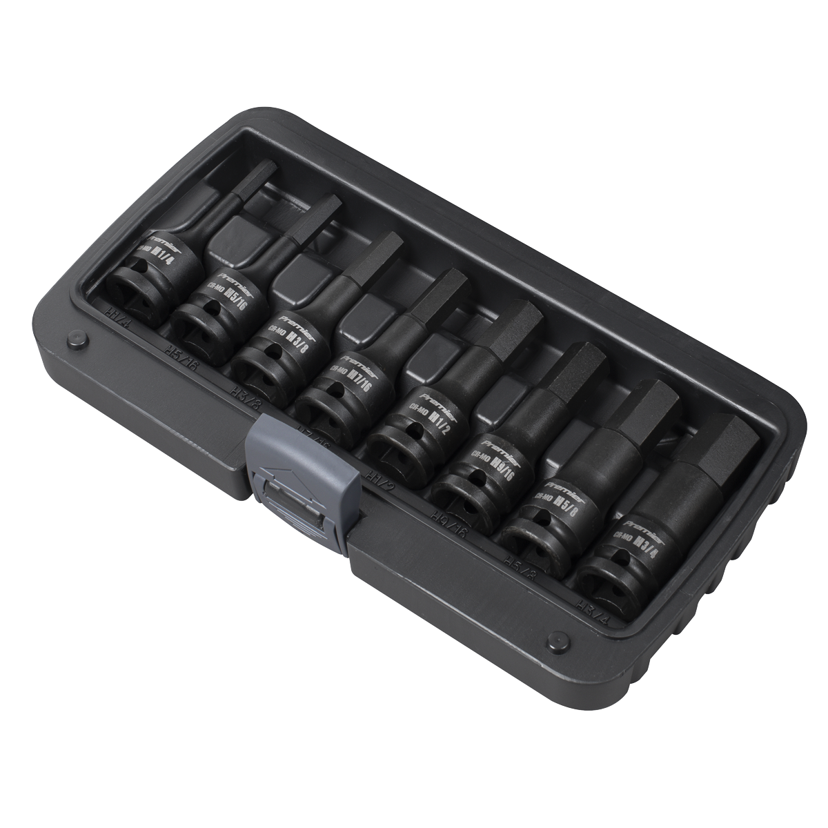Premier Imperial Hex Impact Socket Bit Set 1/2"Sq Drive 8pc