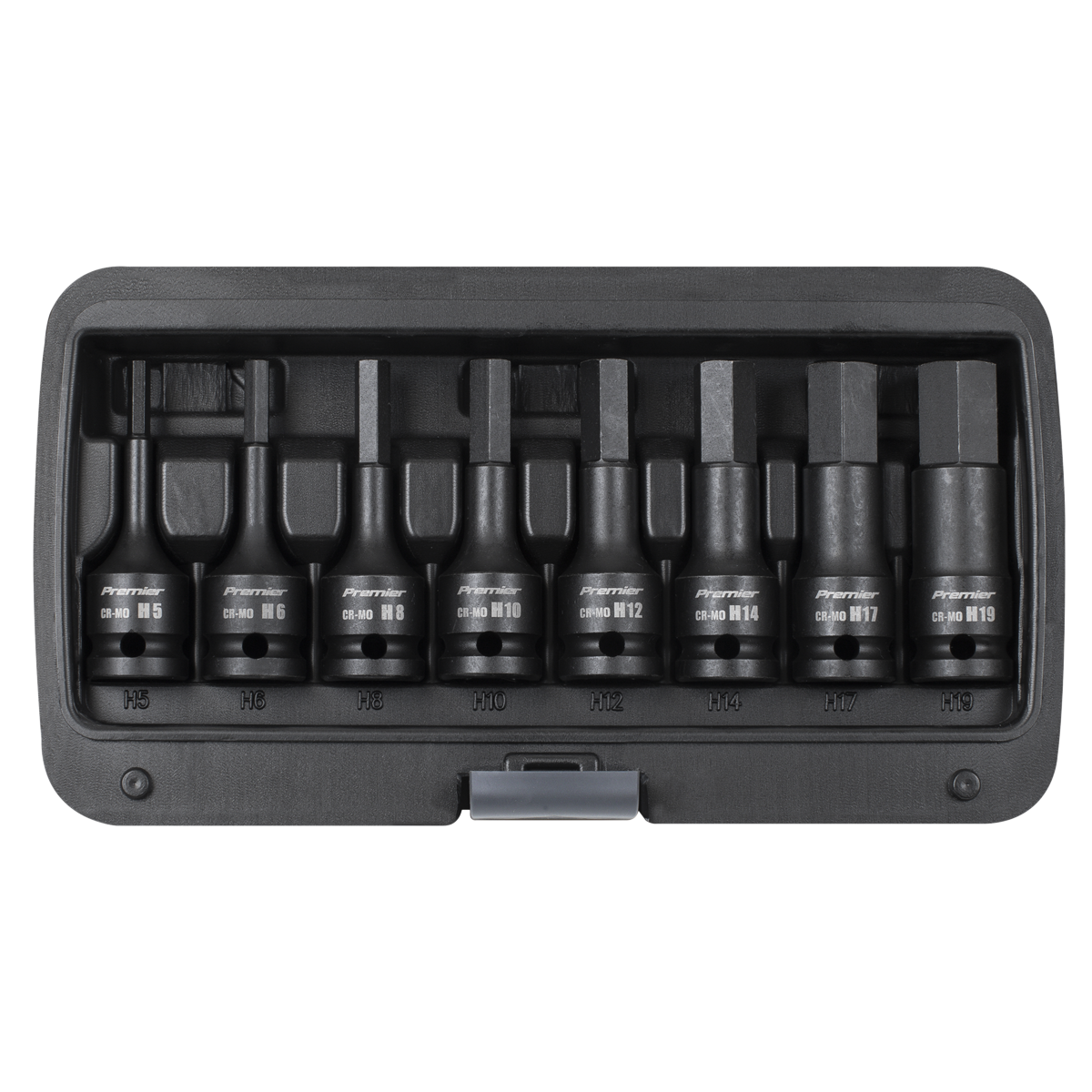 Premier Hex Impact Socket Bit Set 1/2"Sq Drive 8pc