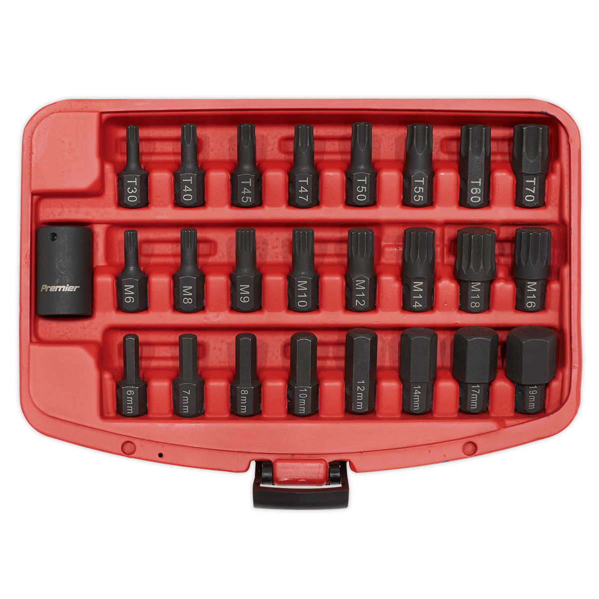 Premier TRX-Star*/Hex/Spline Impact Bit Set 1/2"Sq Drive 25pc