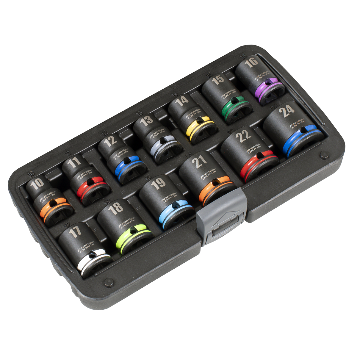 Lock-On™ Impact Socket Set 1/2"Sq Drive 13pc 6pt Metric