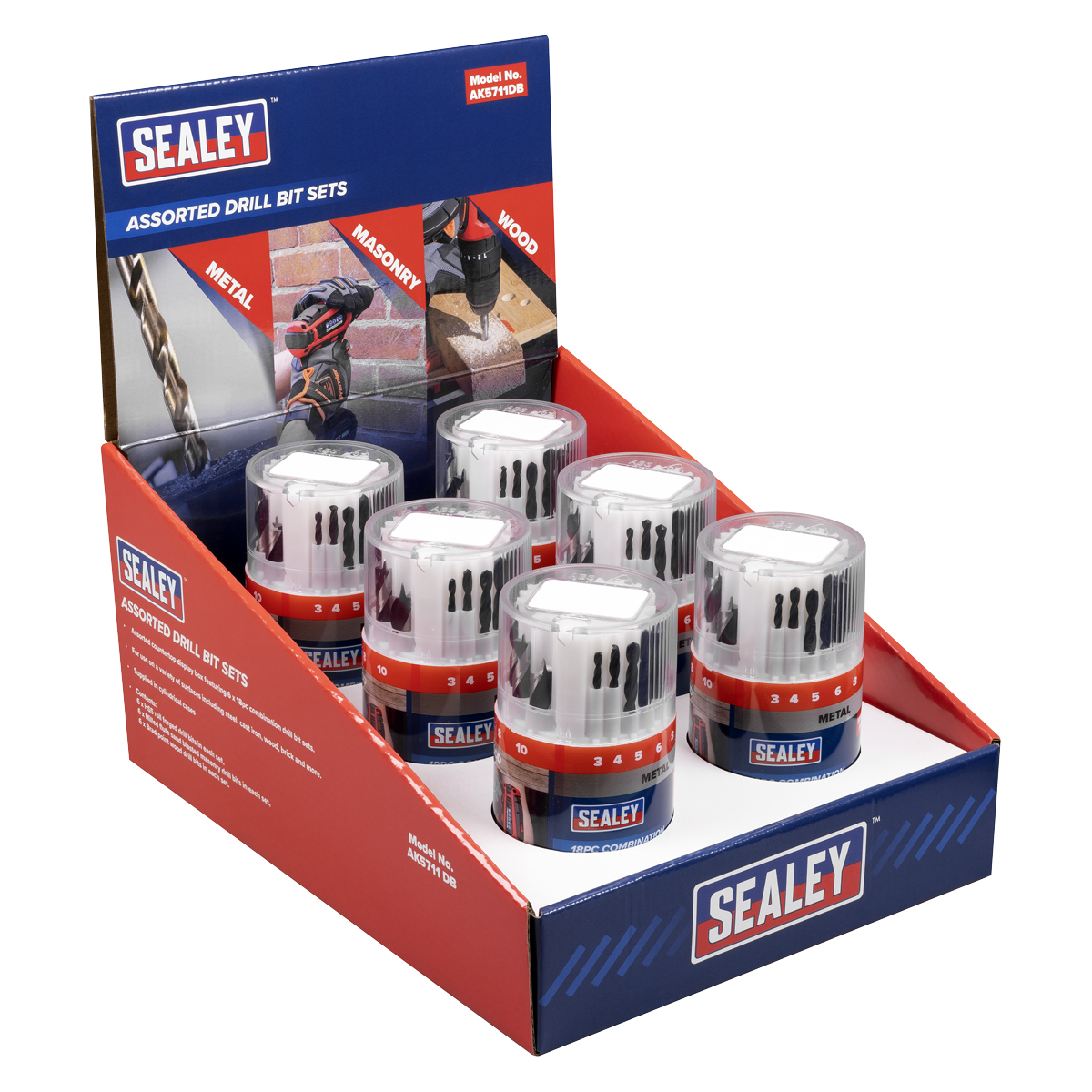 Drill Bit Sets Combination Display Box of 6