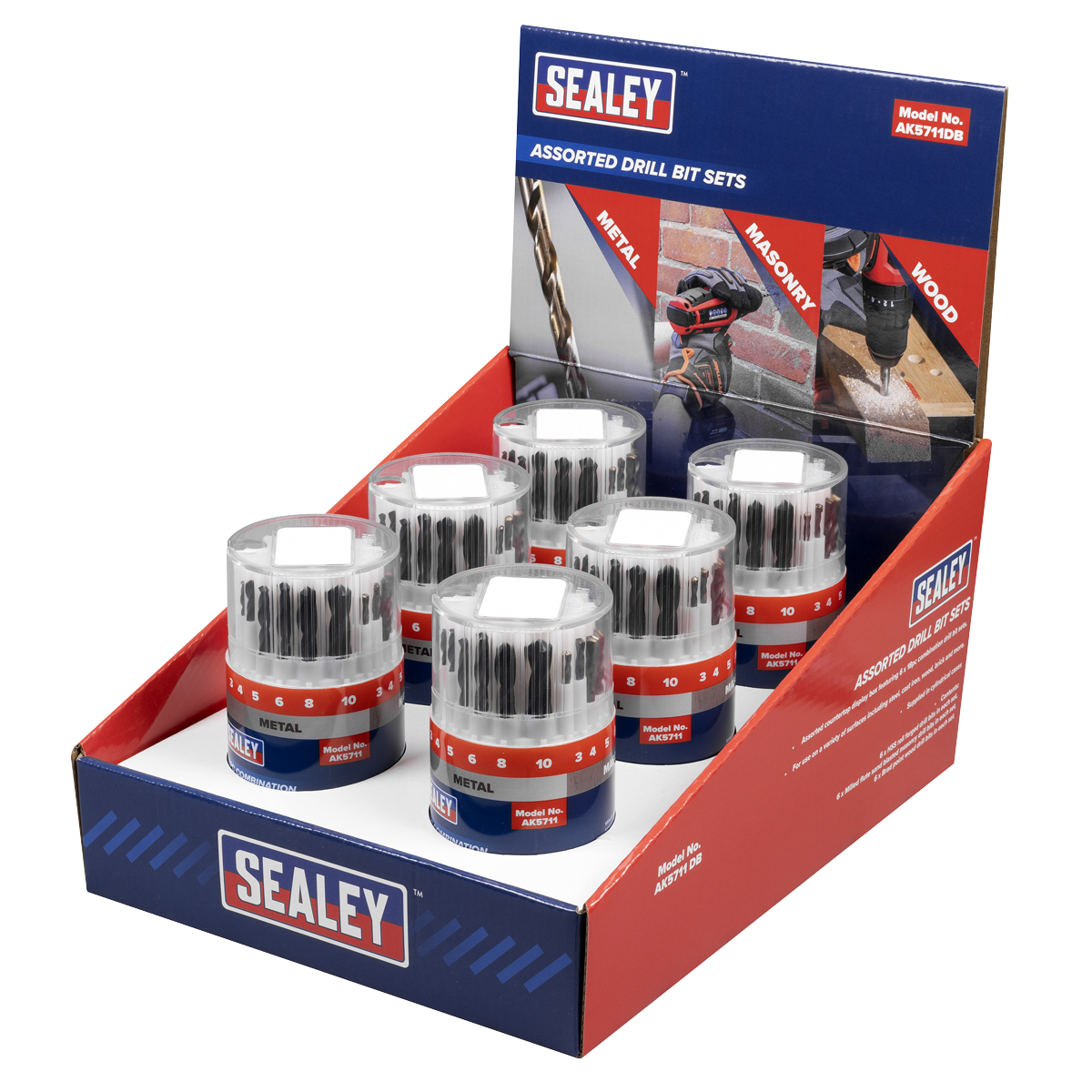 Drill Bit Sets Combination Display Box of 6