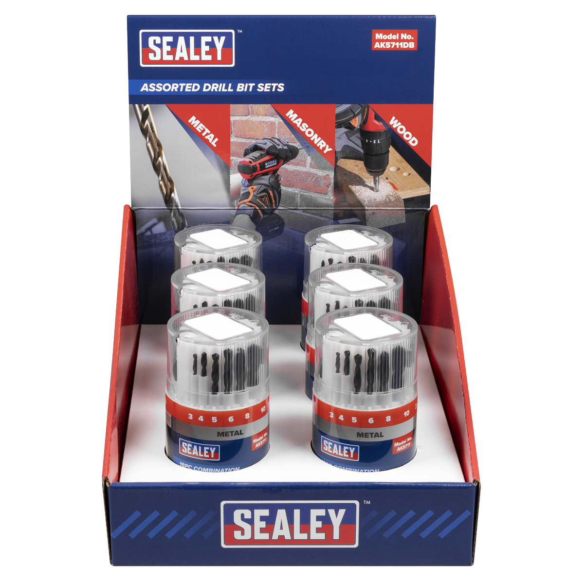 Drill Bit Sets Combination Display Box of 6