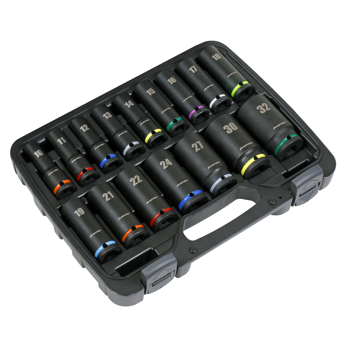 Premier Deep Impact Socket Set 1/2"Sq Drive 16pc