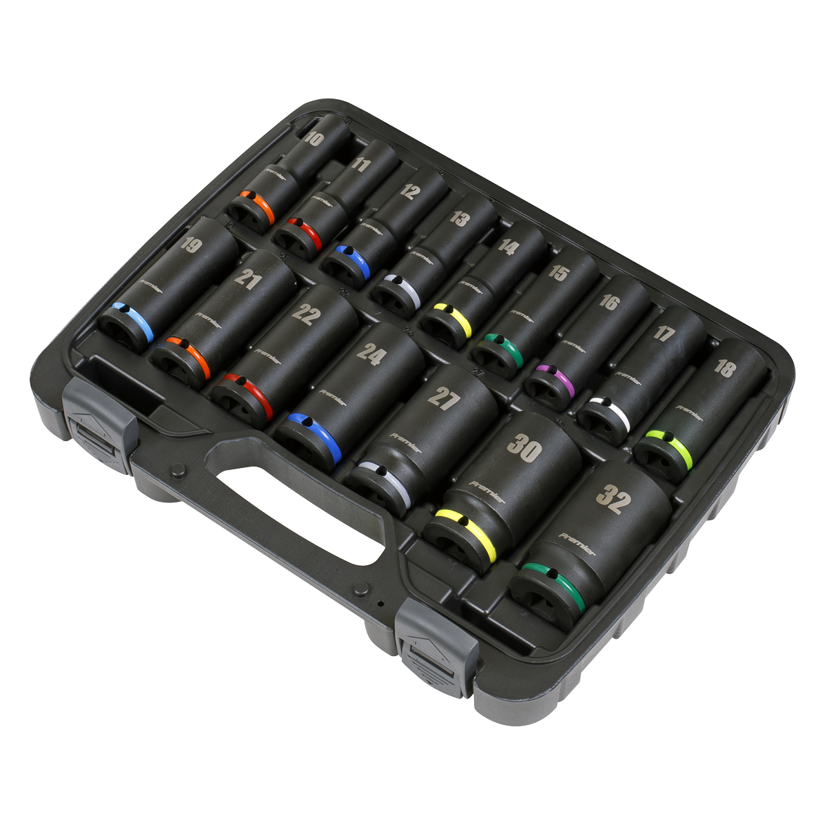 Premier Deep Impact Socket Set 1/2"Sq Drive 16pc