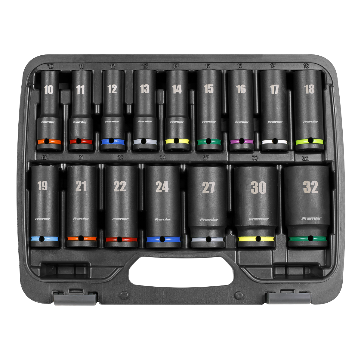 Premier Deep Impact Socket Set 1/2"Sq Drive 16pc