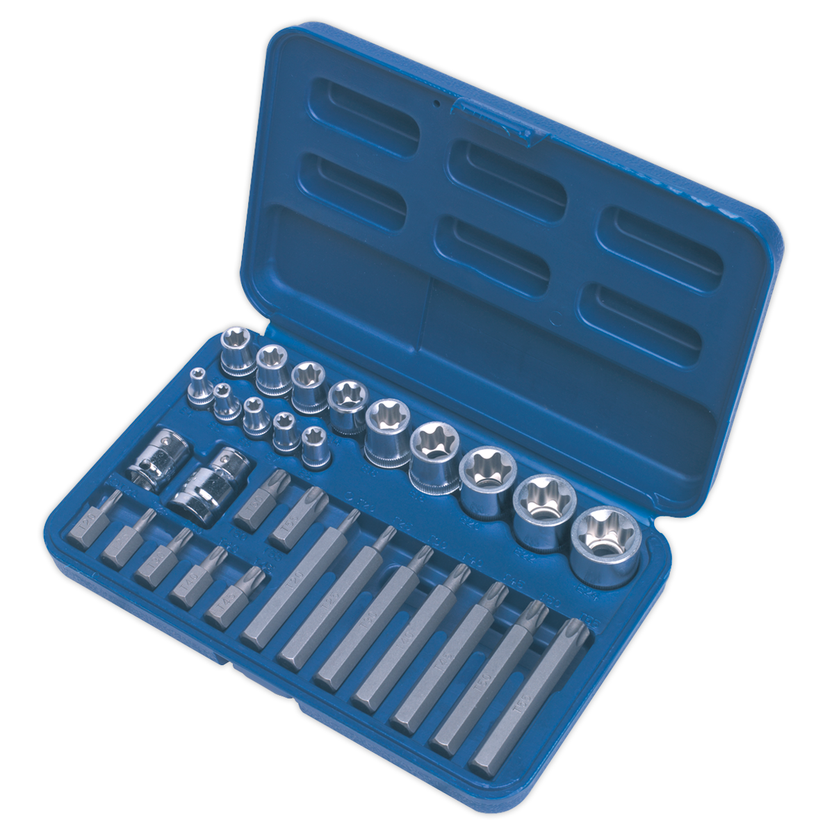 Premier TRX-Star* Socket & Bit Set 1/4", 3/8" & 1/2"Sq Drive 30pc