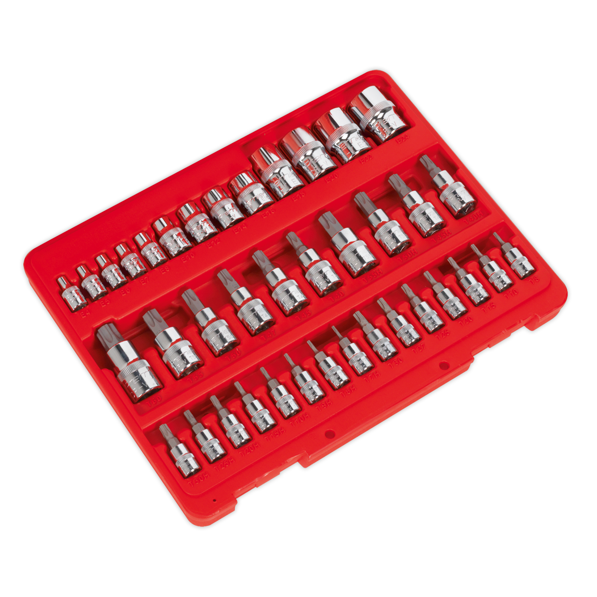Premier TRX-Star* Socket & Security Socket Bit Set 1/4", 3/8" & 1/2"Sq Drive 38pc