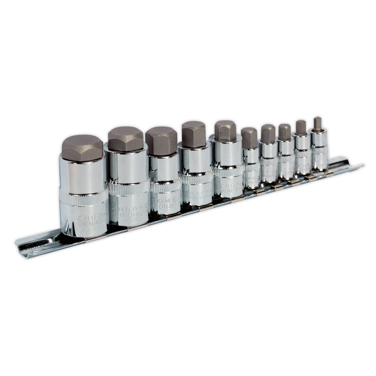 Premier Hex Stubby Socket Bit Set 1/4", 3/8" & 1/2"Sq Drive 10pc