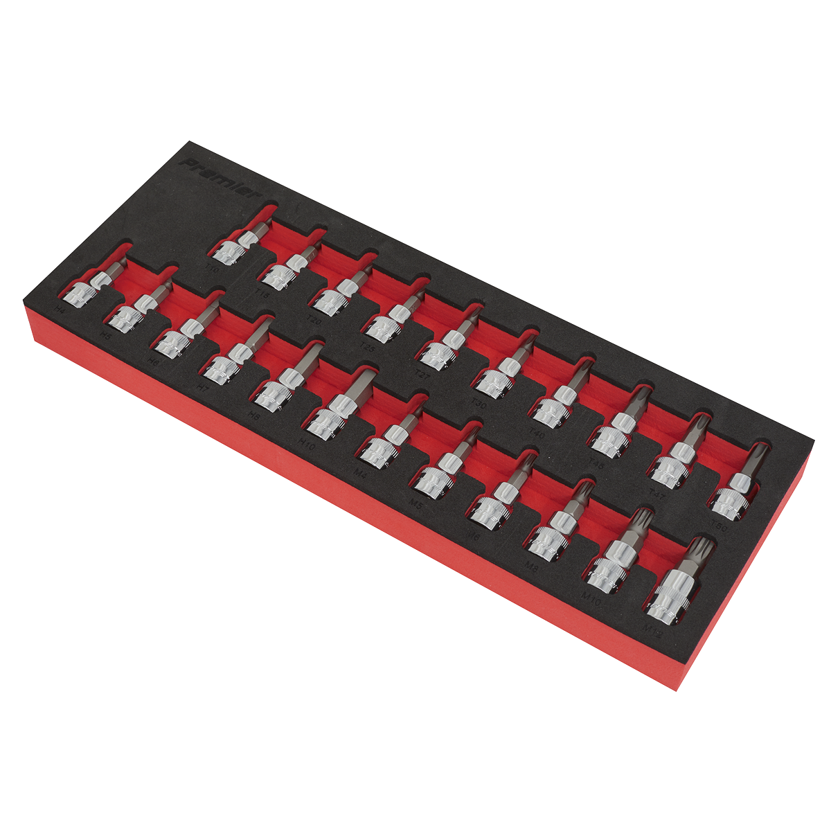 Premier TRX-Star*/Hex/Spline Socket Bit Set 3/8"Sq Drive 22pc