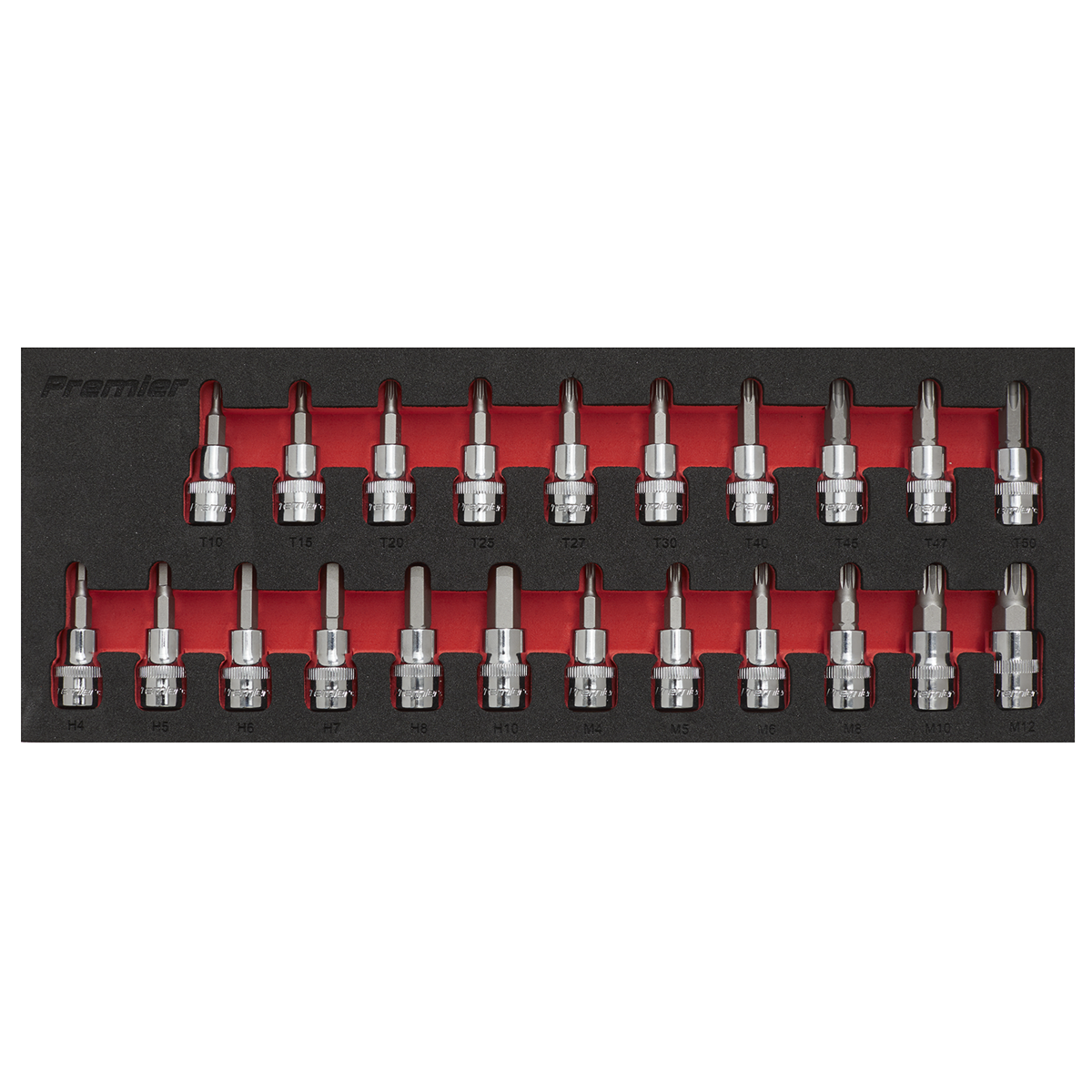Premier TRX-Star*/Hex/Spline Socket Bit Set 3/8"Sq Drive 22pc