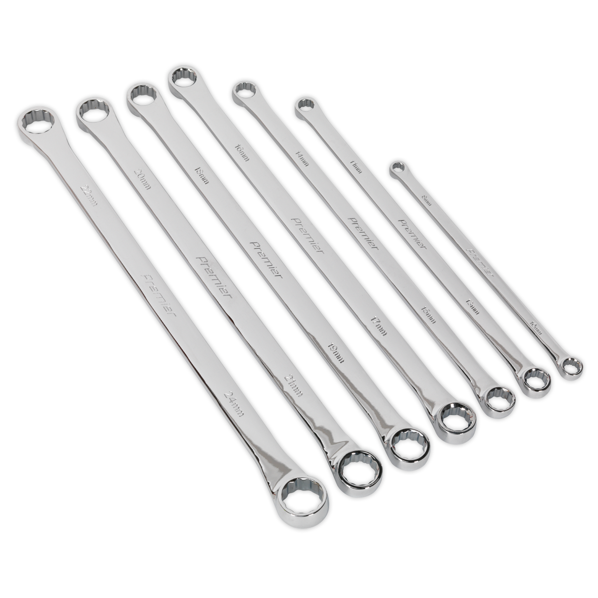 Premier Extra-Long Double End Ring Spanner Set 7pc