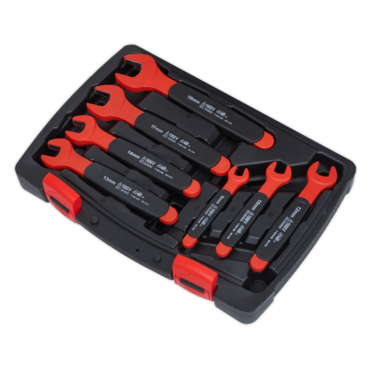 Premier Insulated Open-End Spanner Set 7pc - VDE Approved