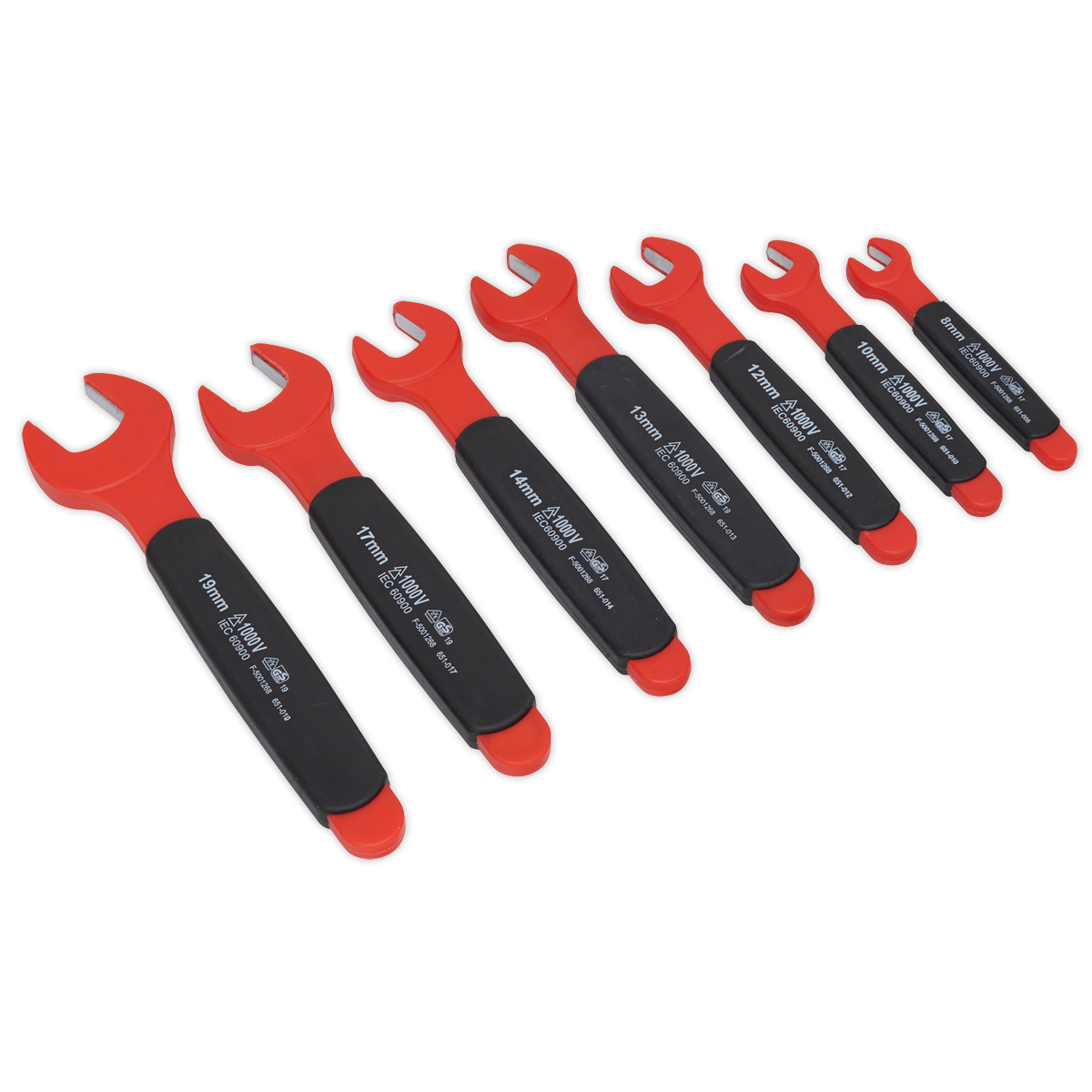 Premier Insulated Open-End Spanner Set 7pc - VDE Approved