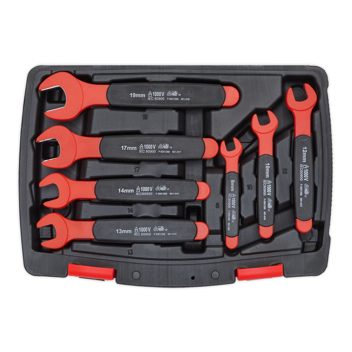 Premier Insulated Open-End Spanner Set 7pc - VDE Approved