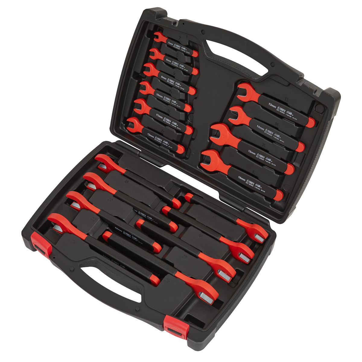 Premier Insulated Open-End Spanner Set 18pc - VDE Approved