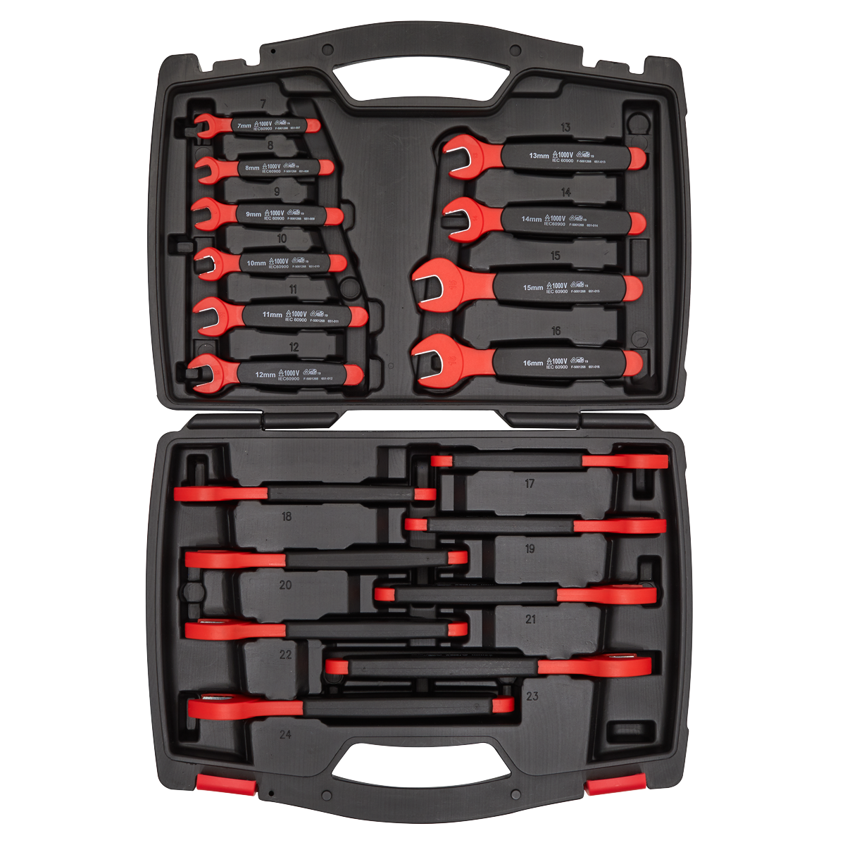 Premier Insulated Open-End Spanner Set 18pc - VDE Approved