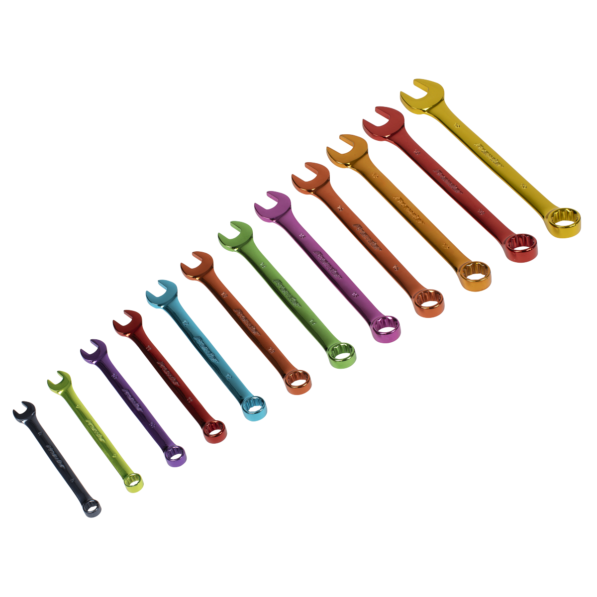 Premier Multi-Coloured Combination Spanner Set 12pc