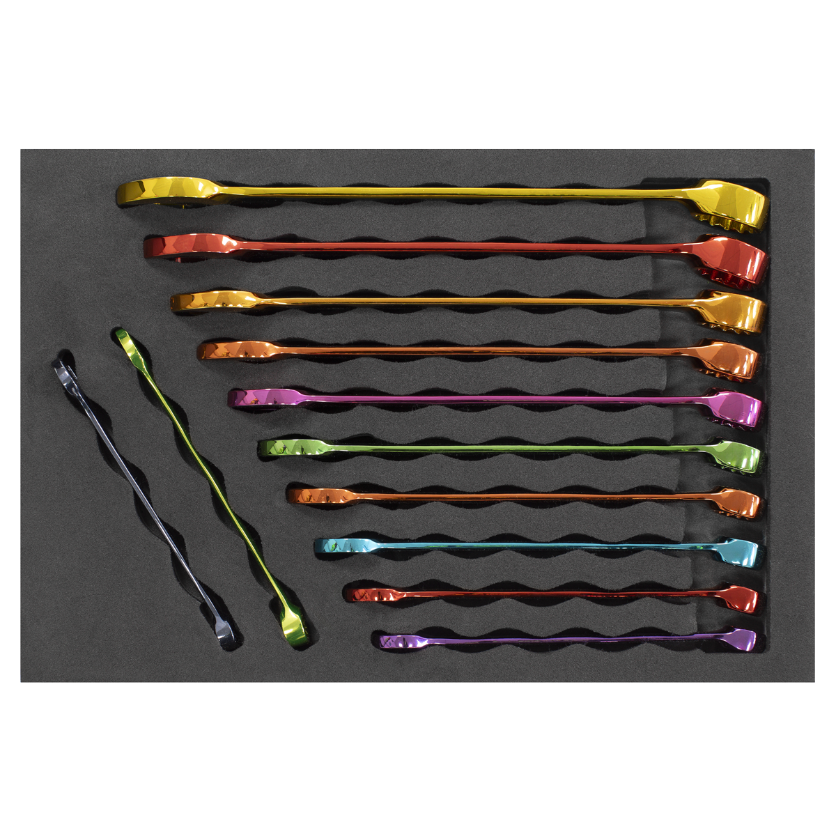 Premier Multi-Coloured Combination Spanner Set 12pc