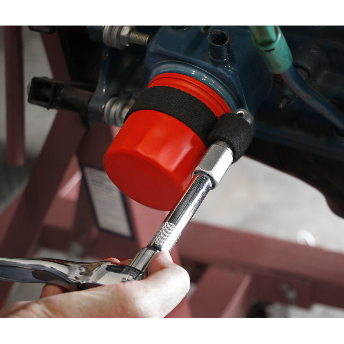 Oil Filter Strap Wrench 1/2"Sq Drive 120mm Capacity