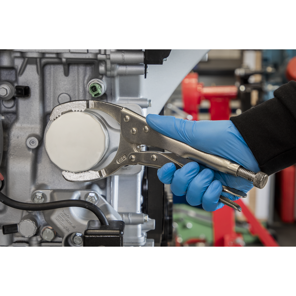 Angled Oil Filter Locking Pliers 45-130mm Capacity