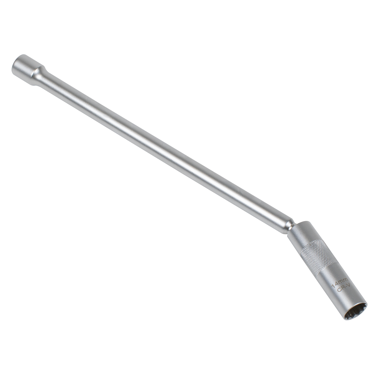 Spark Plug Socket with Universal Joint & Extension 3/8"Sq Drive 12-Point 14mm