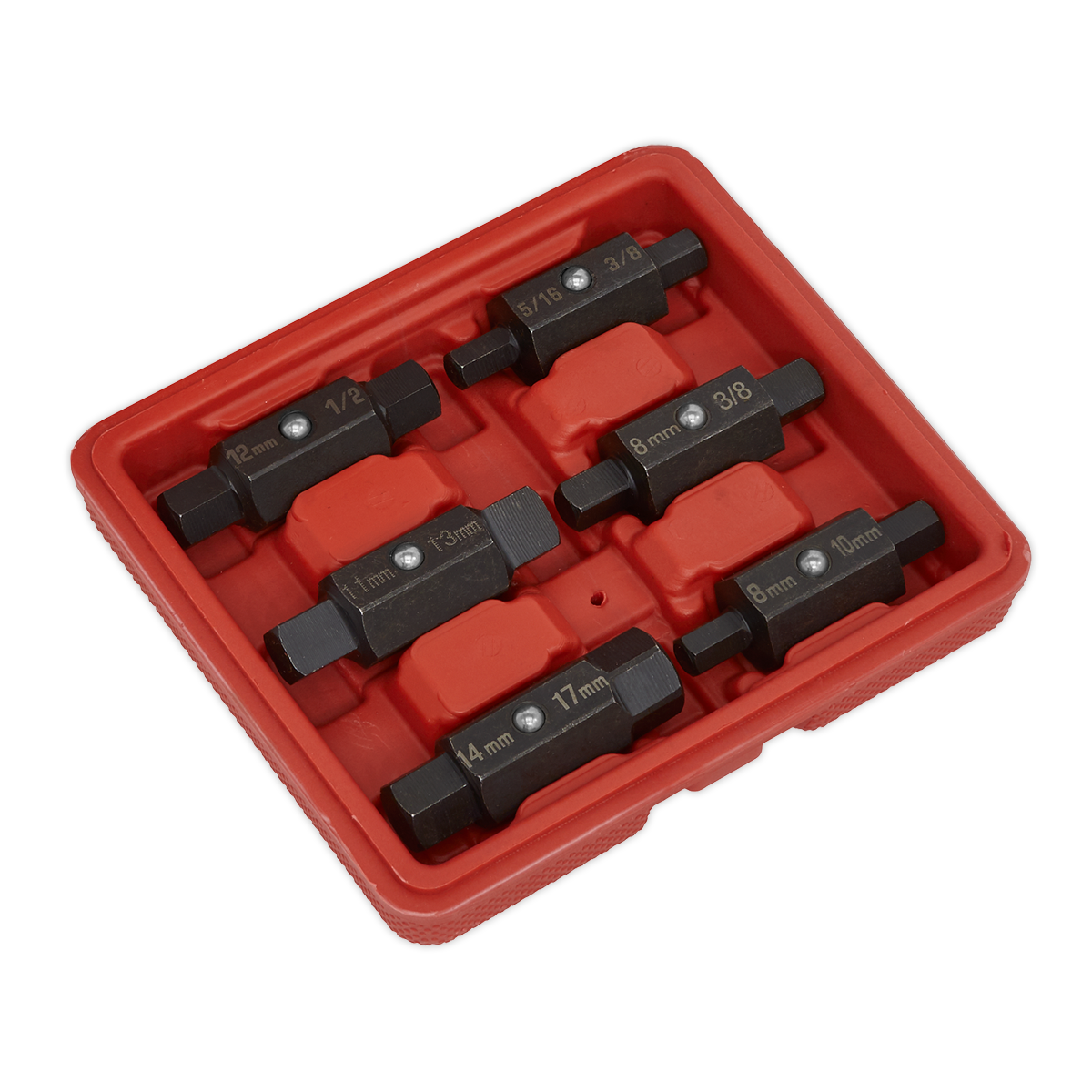 Double End Oil Drain Plug Key Set 6pc
