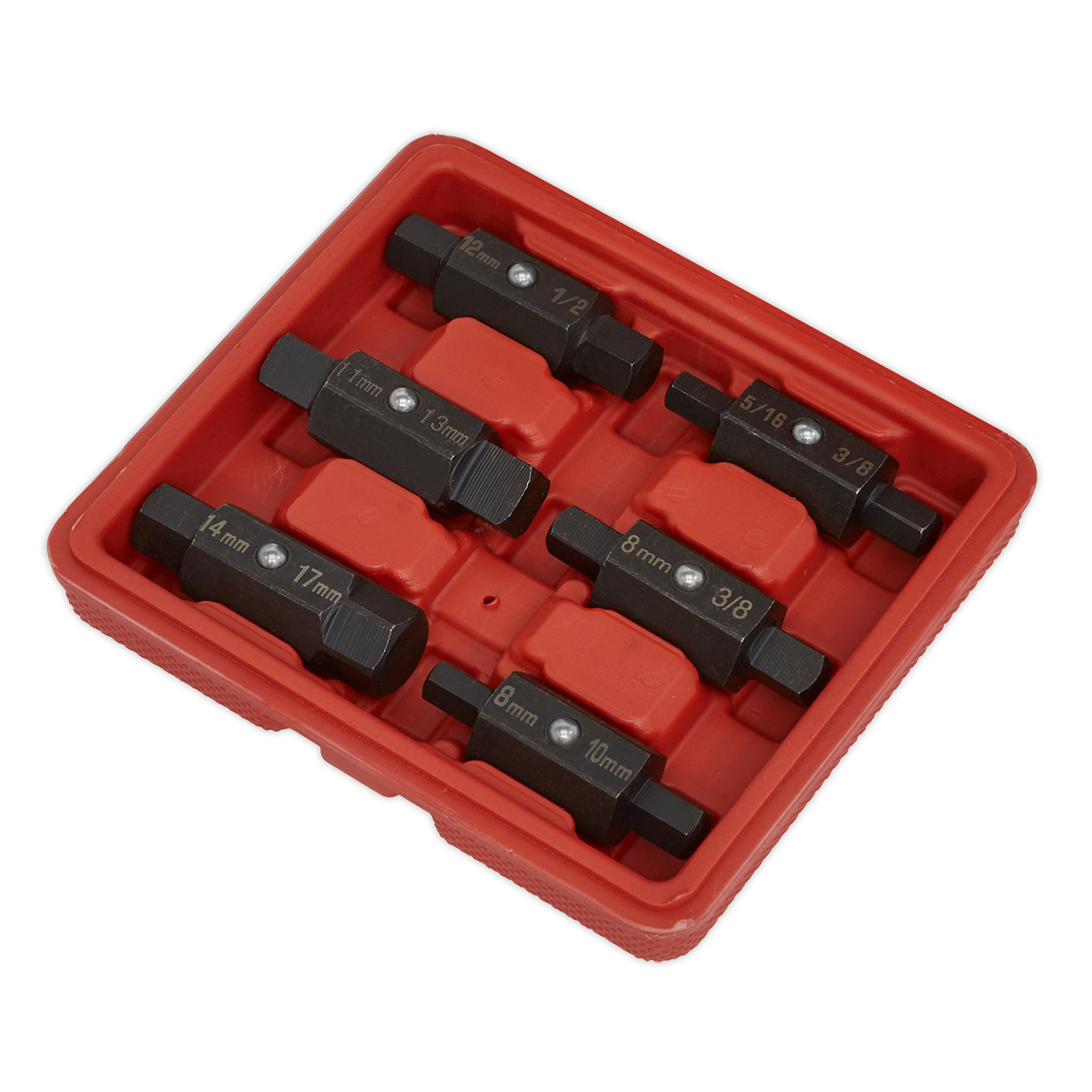Double End Oil Drain Plug Key Set 6pc