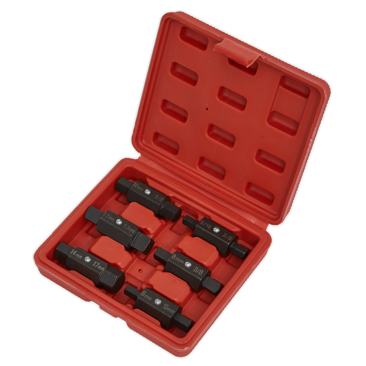 Double End Oil Drain Plug Key Set 6pc