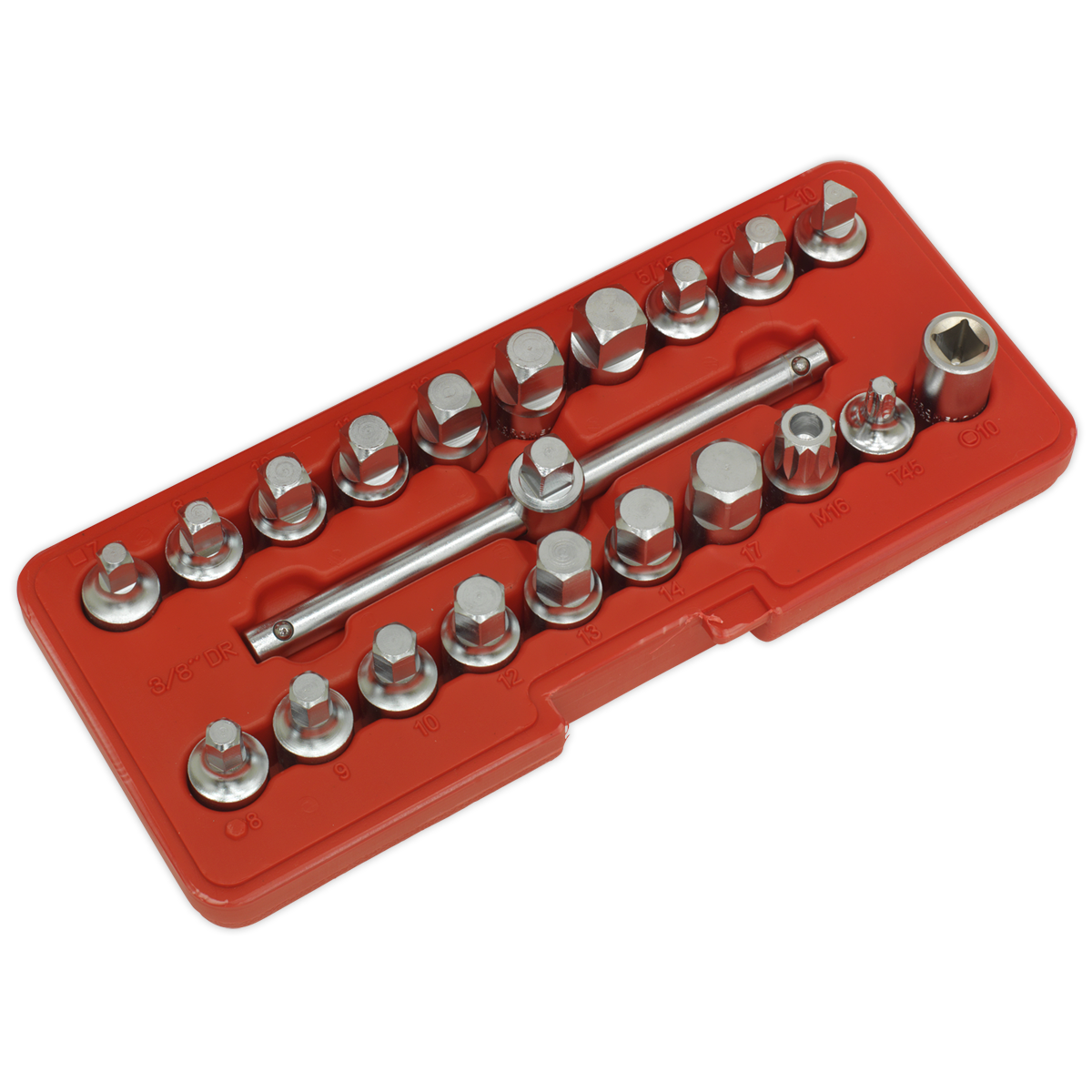 Oil Drain Plug Key Set 3/8"Sq Drive 21pc