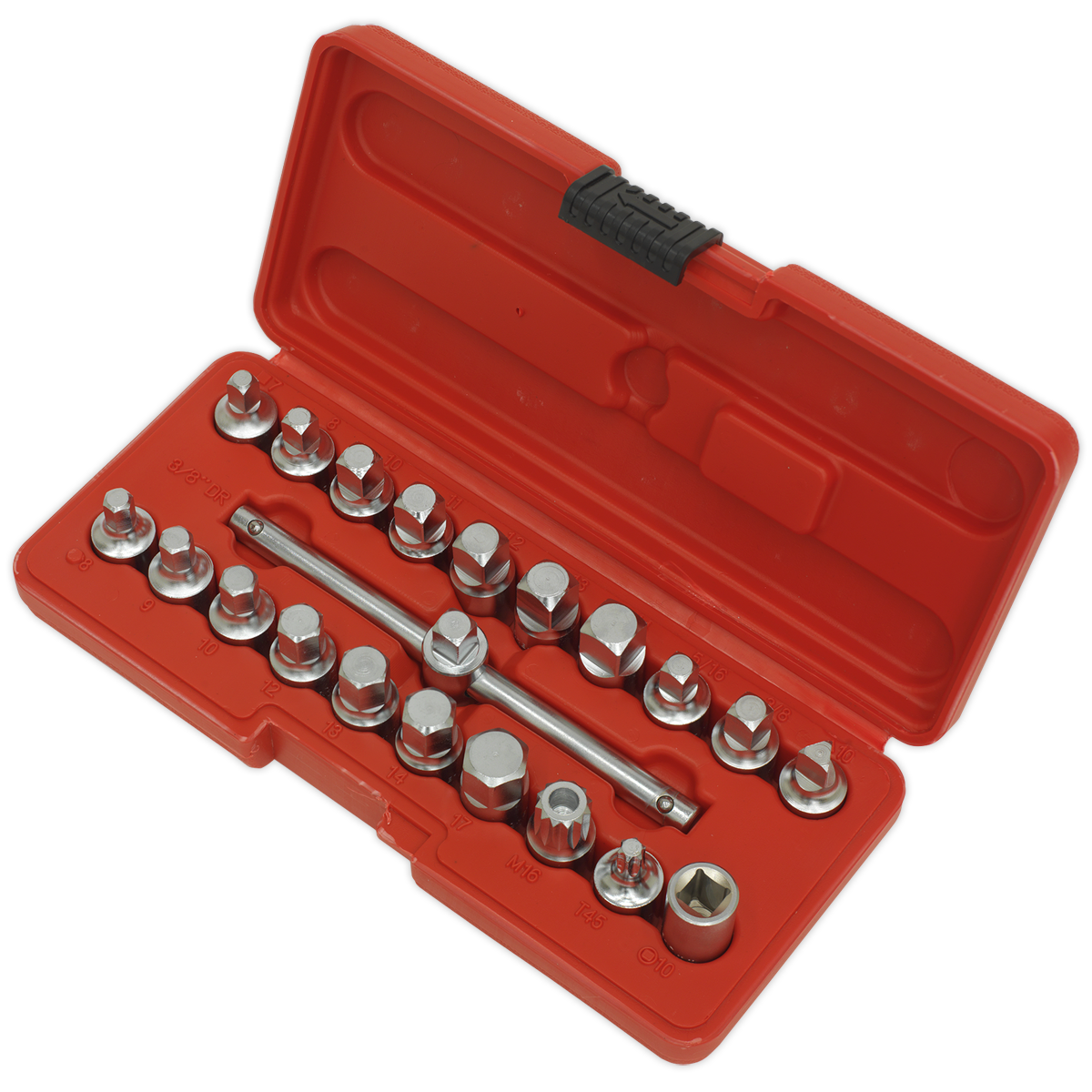 Oil Drain Plug Key Set 3/8"Sq Drive 21pc