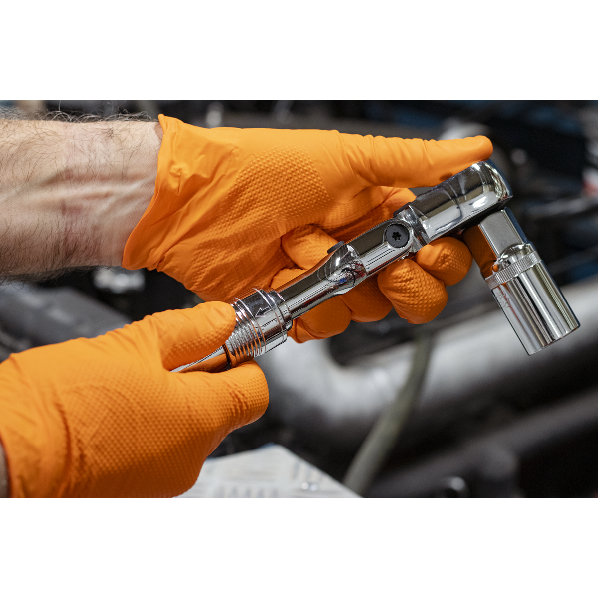 Premier Locking Flexi-Head Extendable Ratchet Wrench 1/2"Sq Drive