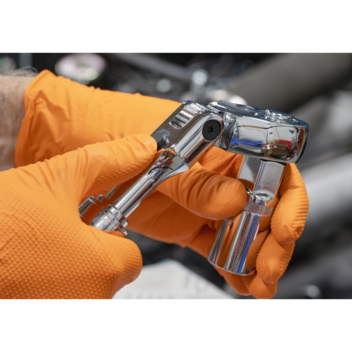 Premier Locking Flexi-Head Extendable Ratchet Wrench 1/2"Sq Drive