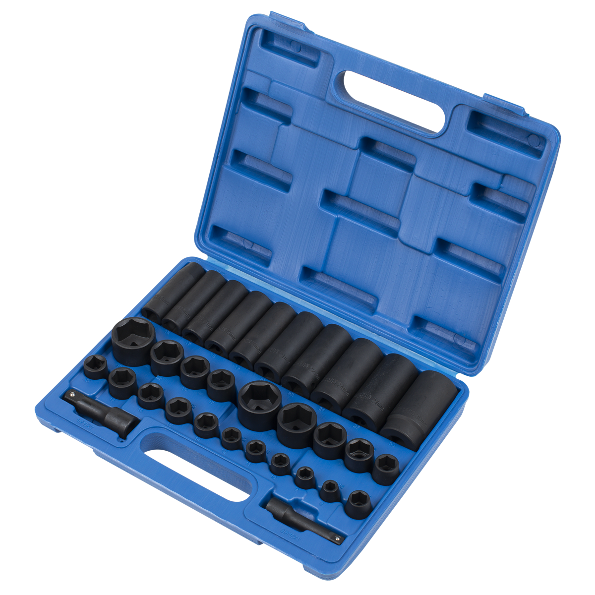 Premier Metric/Imperial Impact Socket Set 3/8" & 1/2"Sq Drive 32pc