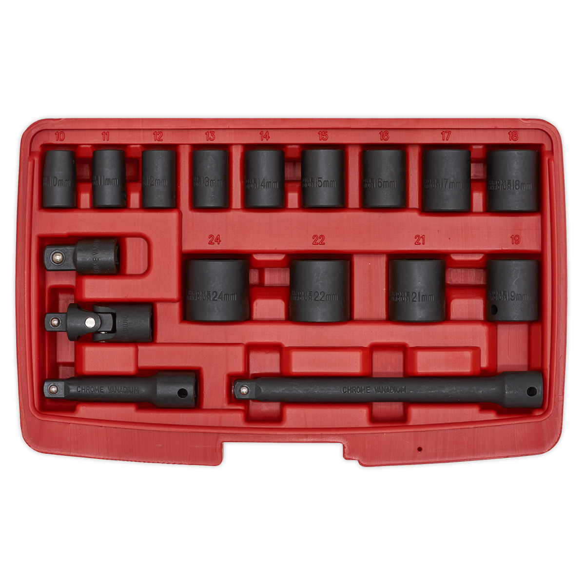 Premier Impact Socket Set 3/8"Sq Drive 17pc