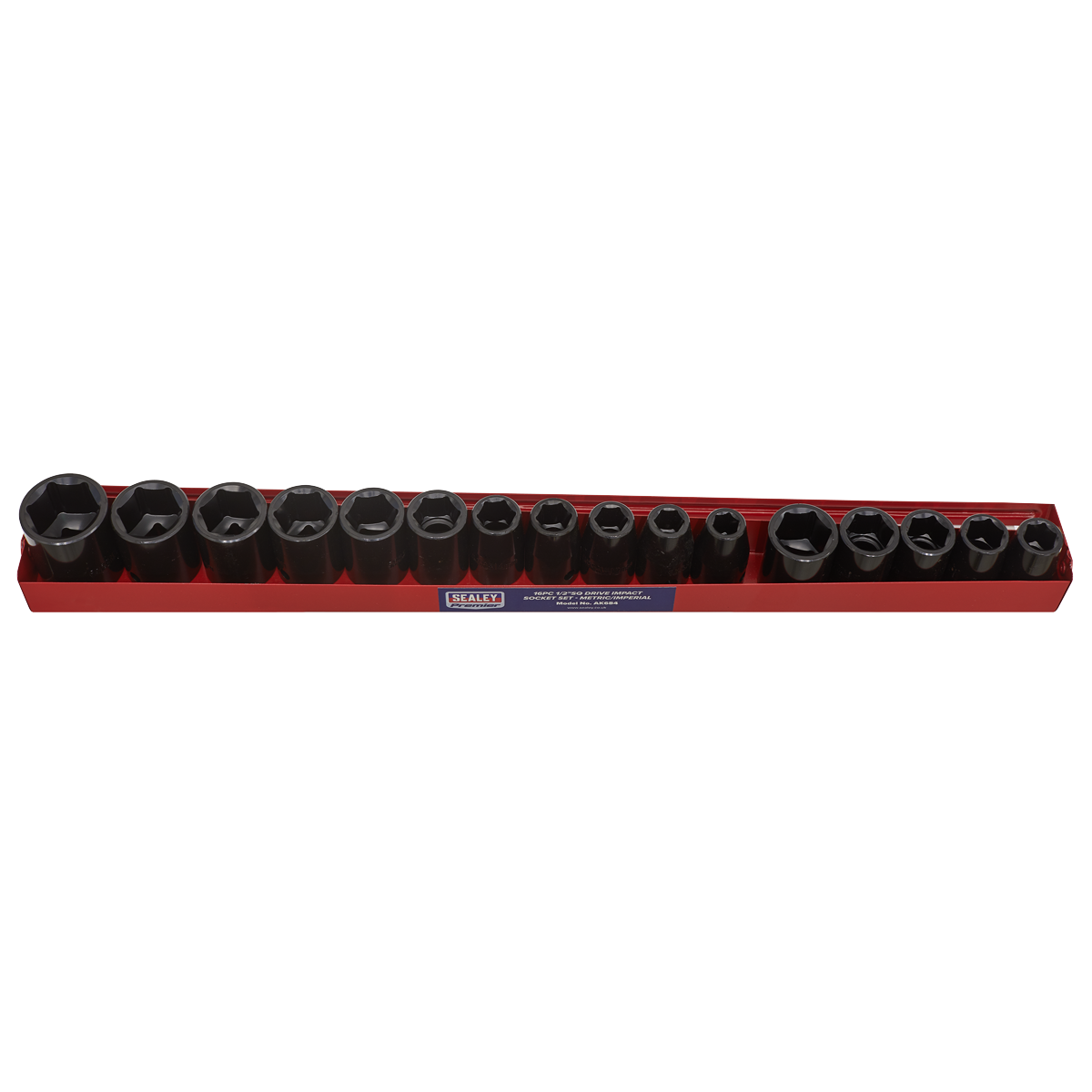 Premier Metric/Imperial Impact Socket Set 1/2"Sq Drive 16pc