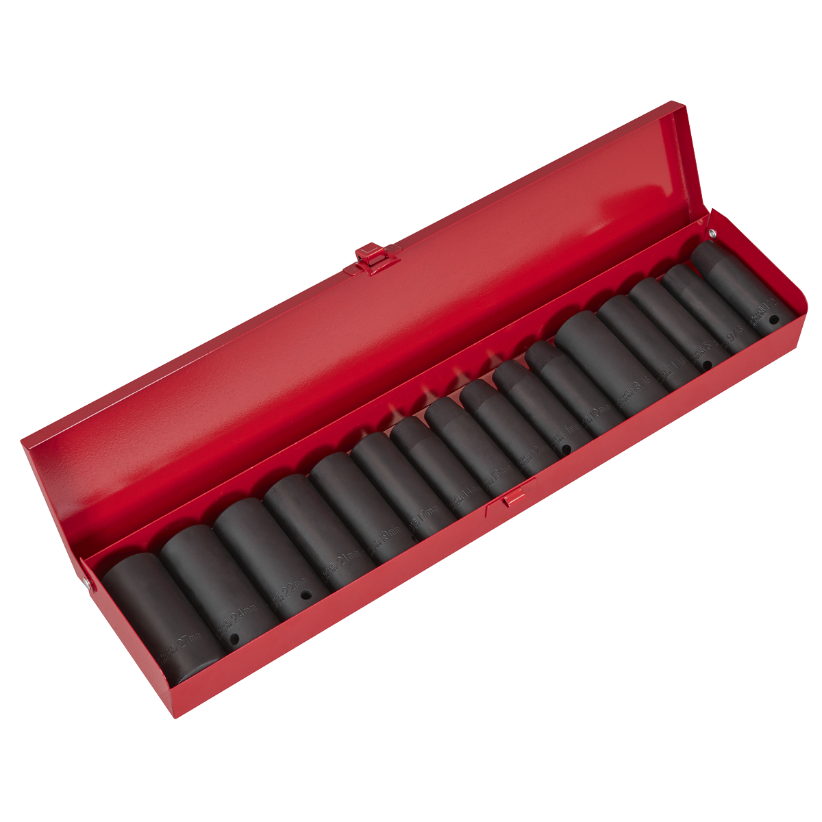 Premier Metric/Imperial Deep Impact Socket Set 1/2"Sq Drive 16pc