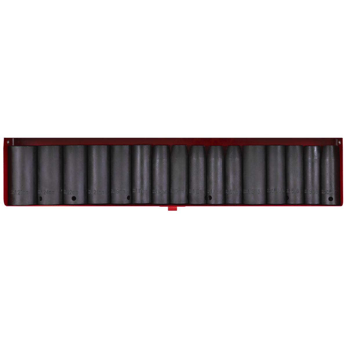 Premier Metric/Imperial Deep Impact Socket Set 1/2"Sq Drive 16pc