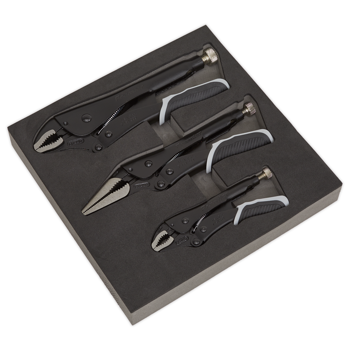 Premier Black Quick Release Locking Pliers Set 3pc