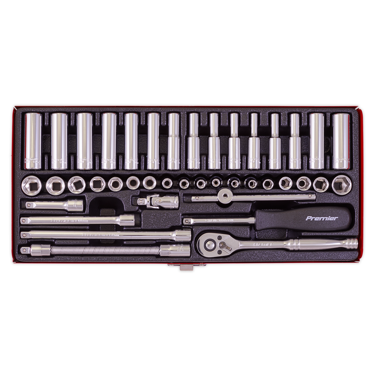 Premier Metric/Imperial Socket Set 1/4"Sq Drive 41pc